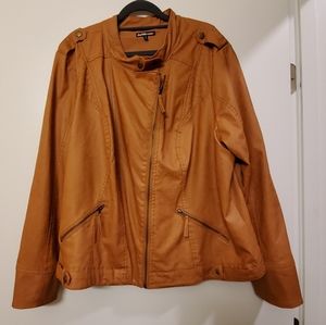 Charlotte Russe Carmel faux leather jacket